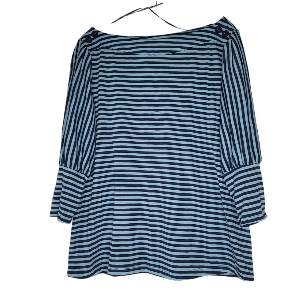 Beverly Drive Womens Striped 16-18 Top Nautica Resort Boho Summer Momcore Casual